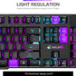 T6 Gaming Keyboard & Mouse Set  Rainbow Backlight  Platinum