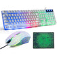T6 Gaming Keyboard & Mouse Set  Rainbow Backlight  Platinum