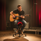 Performer Stealth Chair Series Studio Stool With Backrest