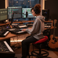 Performer Stealth Chair Series Studio Stool With Backrest