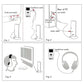 MH2001 Wireless Headphones 5-in-1 Functionality with FM Radio & TV Support On-Ear