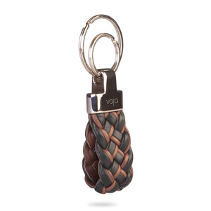 Trenzao leather key ring