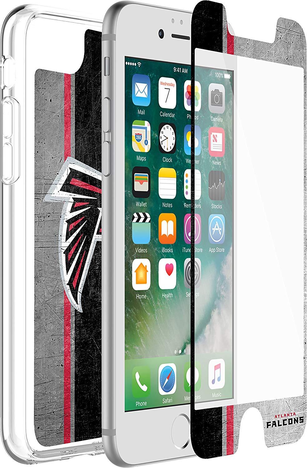 OtterBox ALPHA GLASS Screen Protector for Apple iPhone 6/6S/7/8 - Atlanta Falcons (New) - Techable