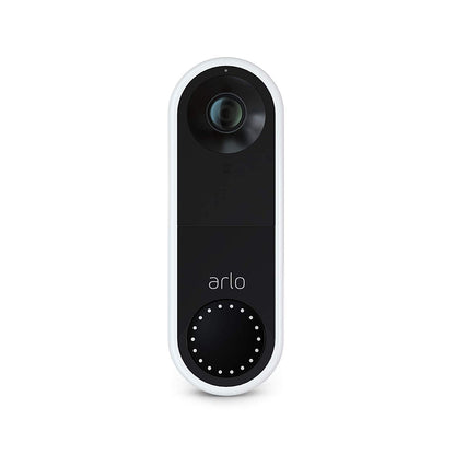 Arlo Wired Video Doorbell, HD Video Quality, 2-Way Audio - White/Black (New)