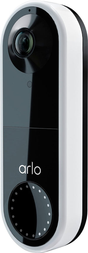 Arlo Wired Video Doorbell, HD Video Quality, 2-Way Audio - White/Black (New)