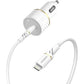 OtterBox Lightning to USB-C Fast Charge Car Charging kit - White (New) - Techable