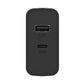 OtterBox USB-C and USB-A  Fast Charge Dual Port Wall Charger - Black