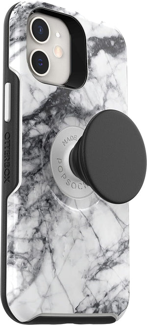 OtterBox + POP SYMMETRY SERIES case for Apple iPhone 12 Mini - White Marble (77-65390)(New)