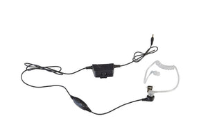 Milicom Acoustic Tube Smart 2-In-1 Single EarPhone/PTT Headset - Black (New)