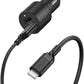 OtterBox Car Charger Bundle USB-A 24W + USB-A to USB-C Cable 1M - Black (New) - Techable