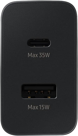 Samsung 35W Dual Port Wall Charger USB-C Adapter Super Fast Charging Block (New)