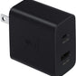 Samsung 35W Dual Port Wall Charger USB-C Adapter Super Fast Charging Block (New) - Techable
