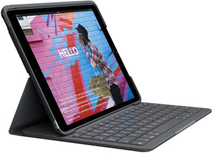 Logitech Slim Keyboard Folio Case for Apple iPad 7th / 8th / 9th Gen - Graphite - Techable