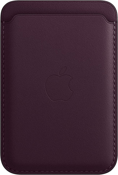Apple iPhone Leather Wallet with MagSafe (2021) MM0T3ZM/A - Dark Cherry (Certified Refurbished) - Techable