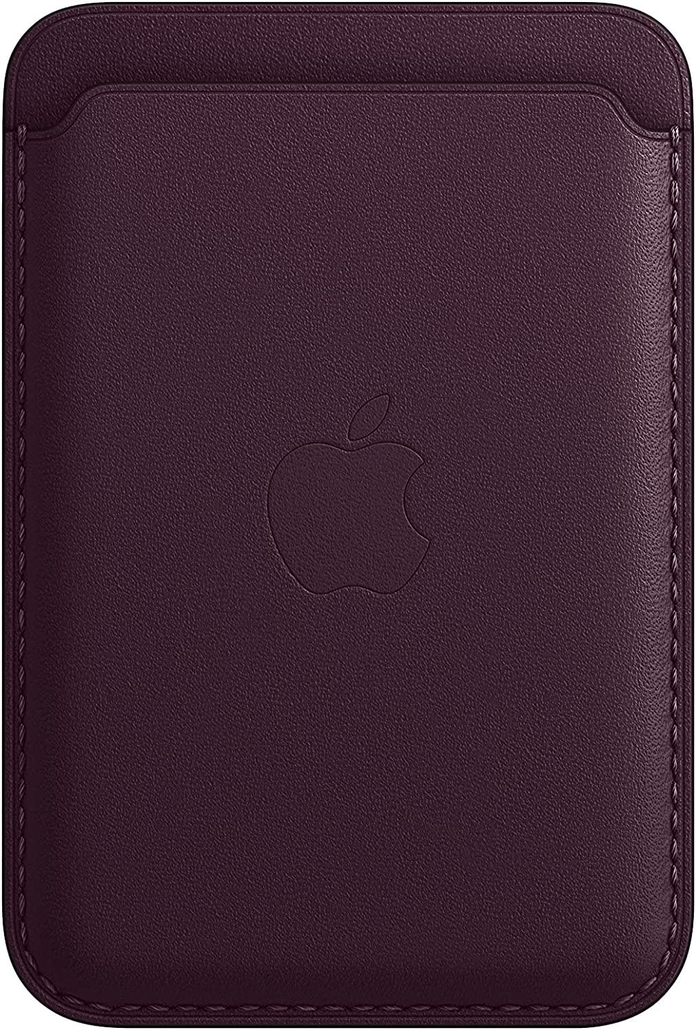 Apple iPhone Leather Wallet with MagSafe (2021) MM0T3ZM/A - Dark Cherry (Pre-Owned) - Techable