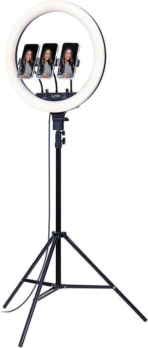LuMee Studio RGB Ring Light with Tripod Stand - 18'' -  Black (New)