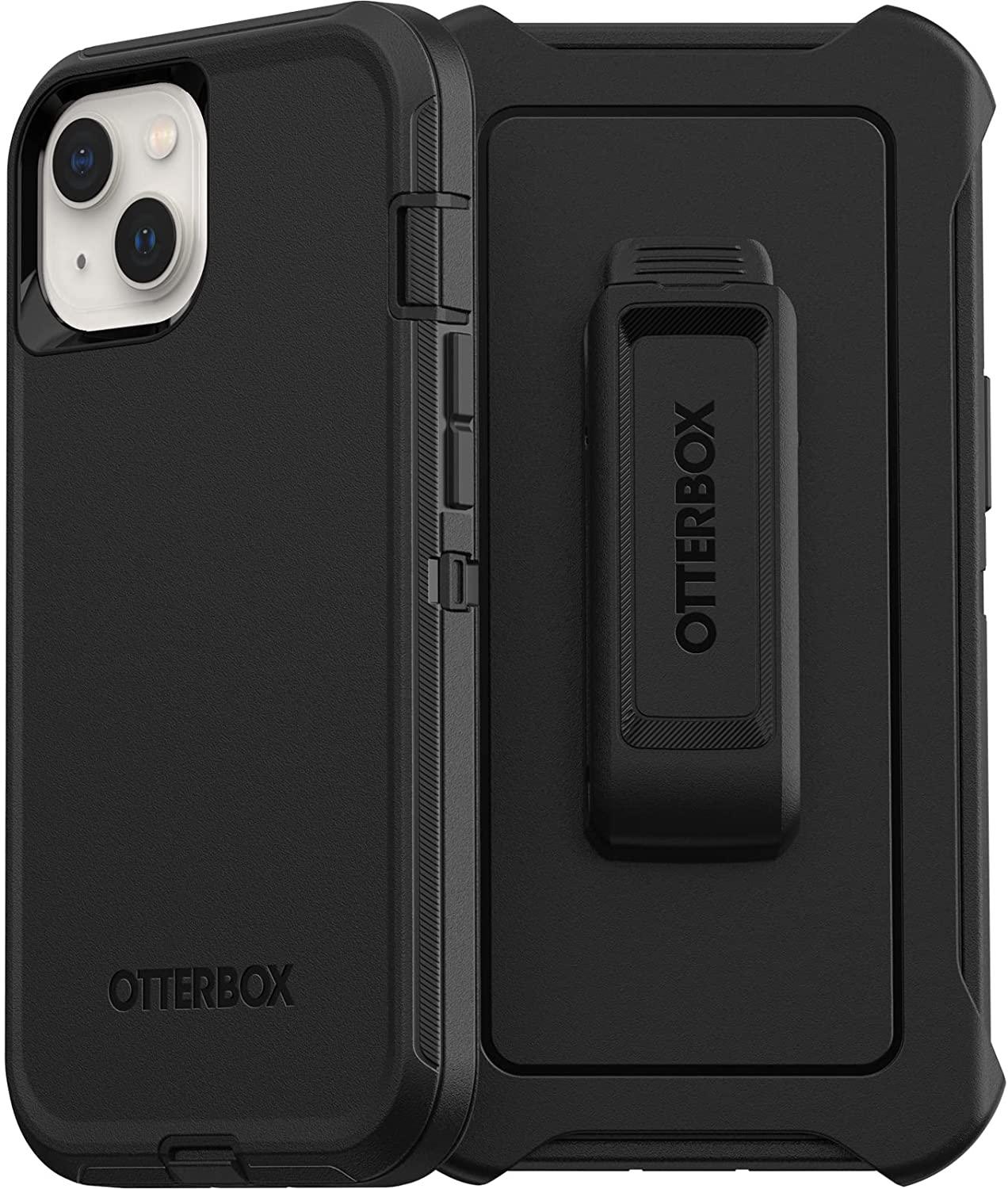 OtterBox DEFENDER SERIES Case & Holster for Apple iPhone 13 - Black (Certified Refurbished) - Techable