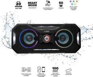 Altec Lansing IMW997-STL Mix 2.0 Waterproof Bluetooth Speaker - Black (New)