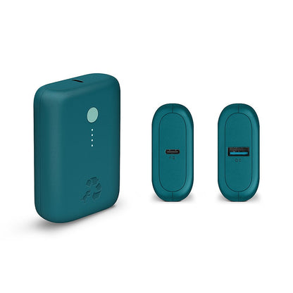 Nimble Eco-Friendly CHAMP Portable Charger (10K mAh, 18W PD) - Turquoise (New)