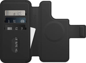 OtterBox Detachable Folio Wallet for MagSafe iPhone 14 Pro Max - Shadow (Black) (Renewed)