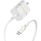 OtterBox Lightning to USB-C Fast Charge Wall Charging Kit 20W - Cloud Dust White (New) - Techable
