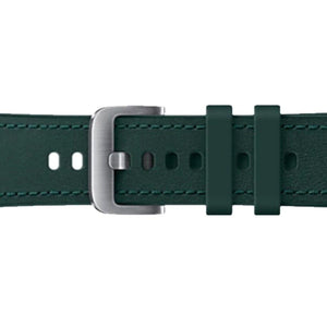 Samsung Hybrid Leather Silicone Watch Band for Galaxy Watch Small/Medium - Green (New) - Techable