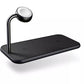 Zens Dual 10-Watt Aluminum Wireless Charging Pad & Watch Charger Station - Black (New)