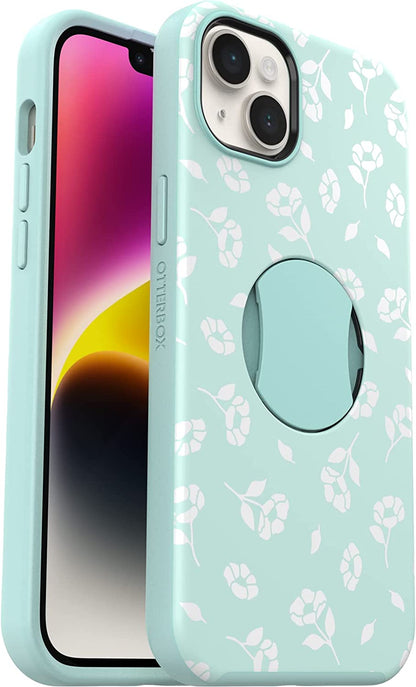 OtterBox OtterGrip SYMMETRY Case for Apple iPhone 14 Plus - Poppies By The Sea Blue (New)