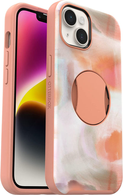 OtterBox OtterGrip SYMMETRY SERIES Case iPhone 14 / iPhone 13 - Peaches (Orange) (Renewed)
