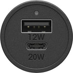 OtterBox USB-C 18W Fast Charge Car Charger - Black Shimmer (New) - Techable