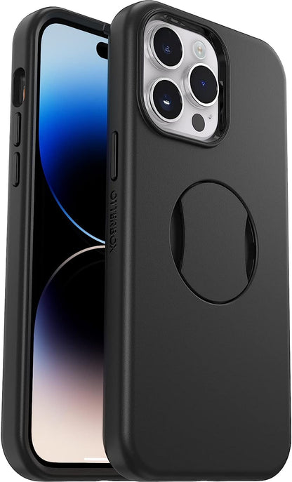 OtterBox OtterGrip SYMMETRY SERIES case w/MagSafe for iPhone 14 Pro - Black (77-89348) (New)