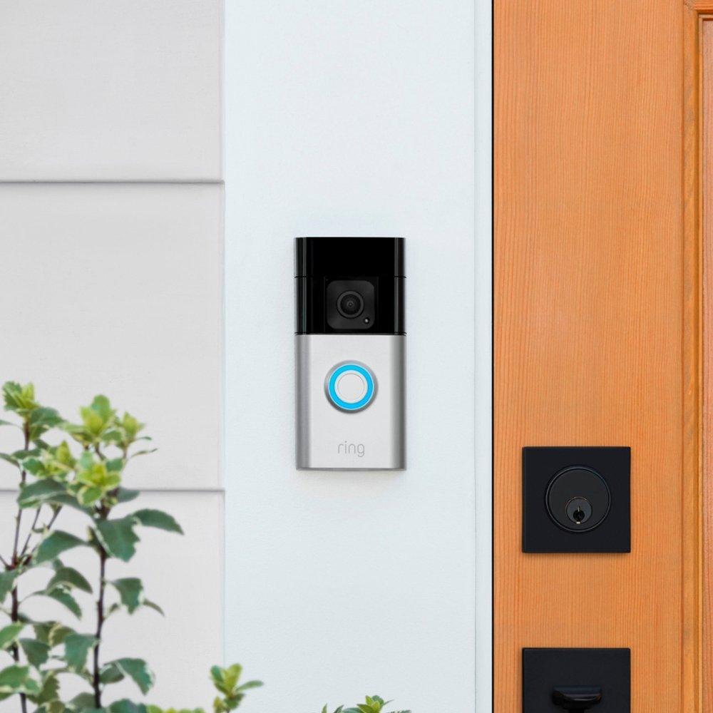 Ring Battery Doorbell Plus Smart Wifi Video Doorbell - Satin Nickel (New) - Techable