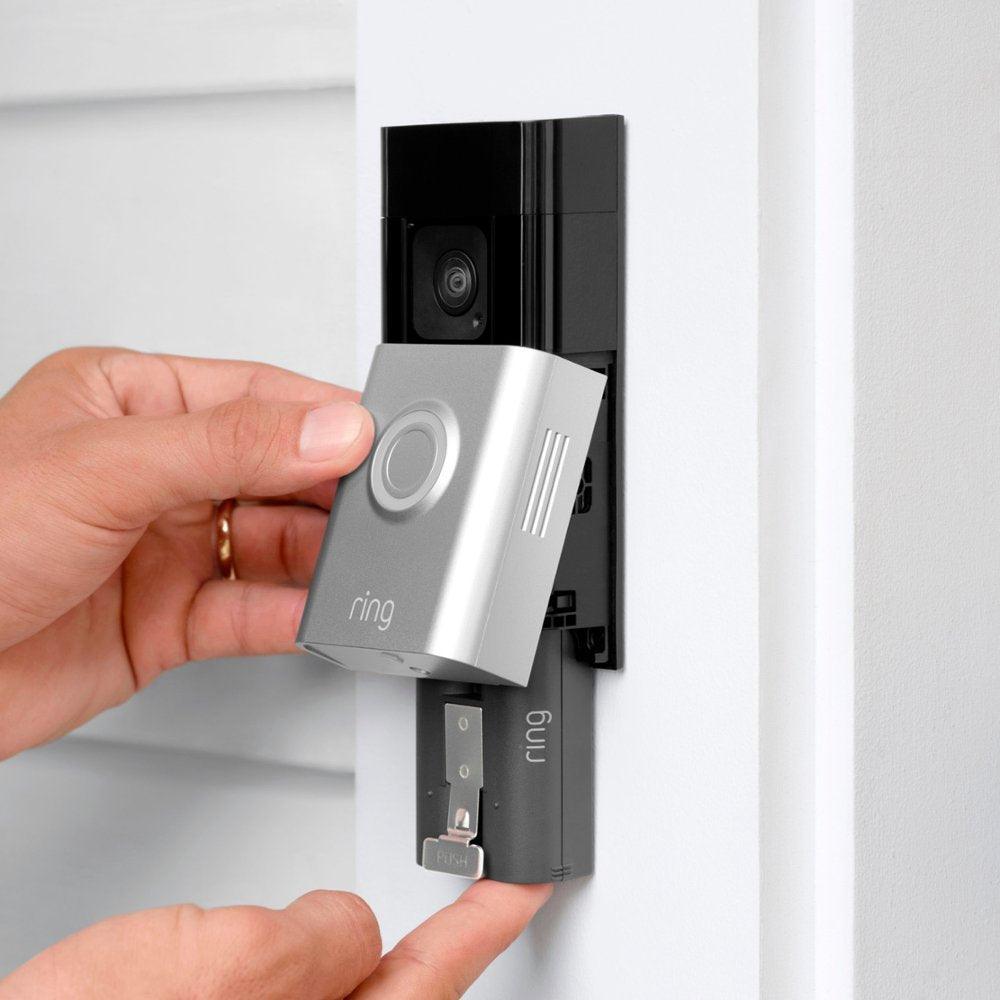 Ring Battery Doorbell Plus Smart Wifi Video Doorbell - Satin Nickel (New) - Techable