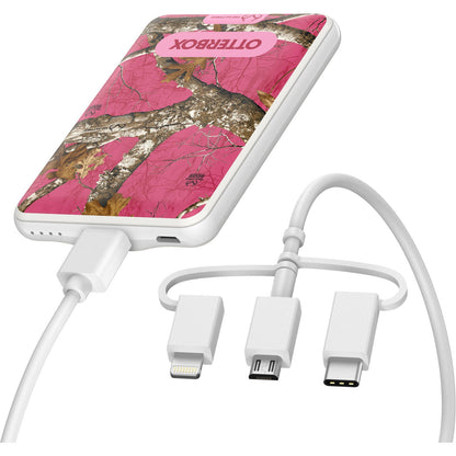OtterBox Portable Charging Kit 5,000 mAh with 3-in-1 Cable - RT Flamingo (Pink) (New)