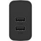 OtterBox USB-A Dual Port Wall Charger, 24W Combined - Black (New)