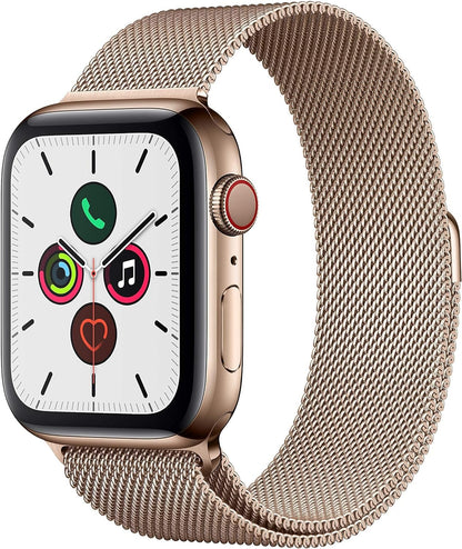 Apple Watch Series 5 (GPS+LTE) 44MM Gold Stainless Steel Case & Milanese Loop (Refurbished)