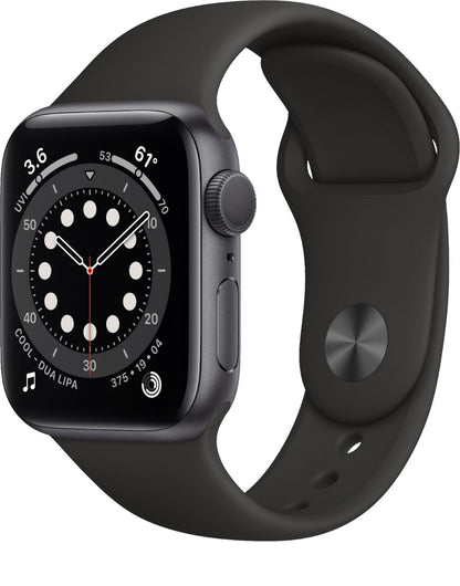 Apple Watch Series 6 GPS w/ 40MM Space Gray Aluminum Case & Black Sport Band (Pre-Owned)