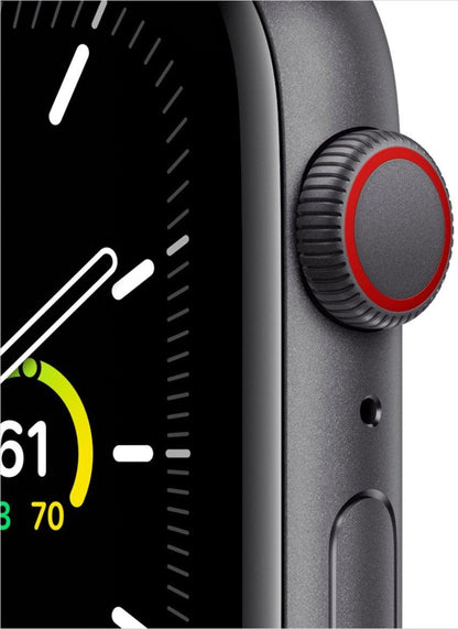Apple Watch SE 1st Gen (GPS + LTE) 44mm Space Gray Aluminum Case & Black Sport Band (Pre-Owned) - Techable