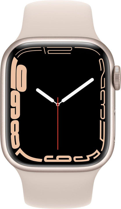 Apple Watch Series 7 (GPS + LTE) 41mm Starlight Aluminum Case & Starlight Sport Band (Pre-Owned) - Techable