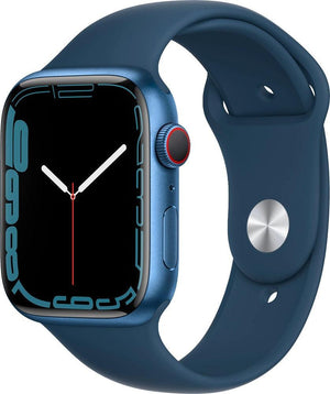 Apple Watch Series 7 (GPS + LTE) 45mm Blue Aluminum Case & Abyss Blue Sport Band (Pre-Owned) - Techable