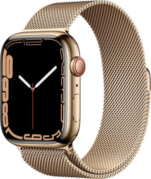 Apple Watch Series 7 (GPS + LTE) 45MM Gold Stainless Steel Case Milanese Loop (Used)