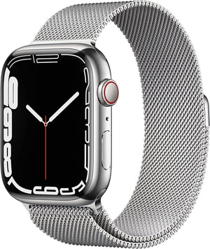 Apple Watch Series 7 (GPS+LTE) 45MM Silver Stainless Steel Case & Milanese Loop (Pre-Owned)