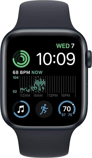 Apple Watch SE 2nd Gen (GPS + LTE) 44mm Midnight Aluminum Case & Black Sport Band (Pre-Owned) - Techable
