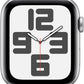 Apple Watch Series SE 2nd Gen (GPS+LTE) 44MM Silver Aluminum Case Denim Sport Band (Pre-Owned)