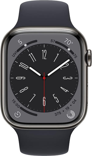 Apple Watch Series 8 (GPS + LTE) 45mm Graphite Stainless Steel Case & Midnight Sport Band (Used)