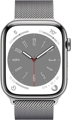 Apple Watch Series 8 (GPS+LTE) 45MM Silver Stainless Steel Case & Milanese Loop (Used)