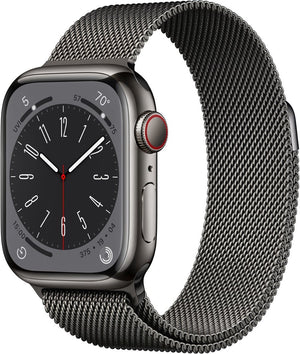 Apple Watch Series 8 (GPS + LTE)45MM Graphite Stainless Steel Case Milanese Loop (Used)