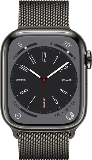 Apple Watch Series 8 (GPS + LTE)45MM Graphite Stainless Steel Case Milanese Loop (Pre-Owned)