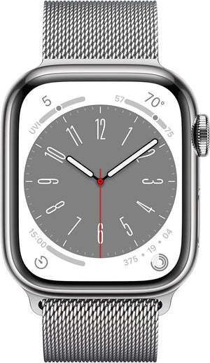 Apple Watch Series 8 (GPS+LTE) 41mm Silver Stainless Steel Case & Milanese Loop (Pre-Owned)