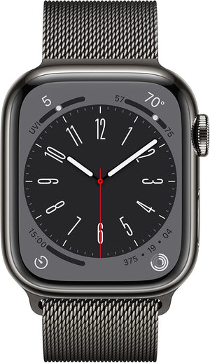 Apple Watch Series 8 (GPS+LTE) 41MM Graphite Stainless Steel Case Milanese Loop (Pre-Owned)